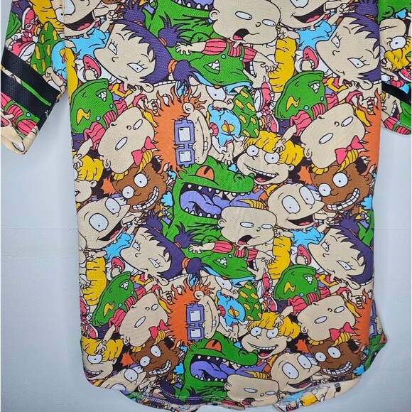 Nickelodeon Retro Rugrats Baseball Jersey 90s Inspired Novelty Print Tee Size L - Picture 7 of 7